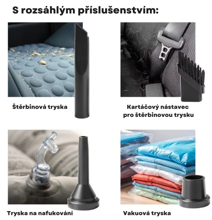 CleanMaxx 2v1 Bezpečnostní AKU ruční vysavač do auta s foukáním a vakuováním 15439 (1)